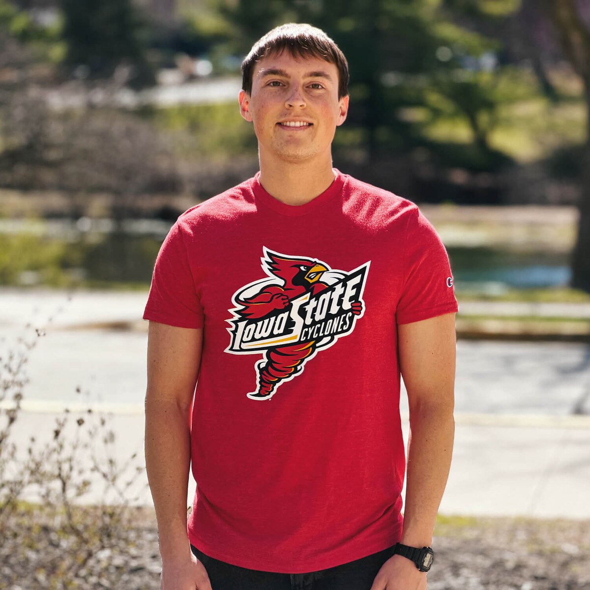 Champion Spirit Collection Red Triblend Short Sleeve T-shirt